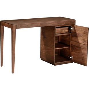 北美黑胡桃木书桌小户型带抽屉意式书房家具儿童写字桌子卧室实木