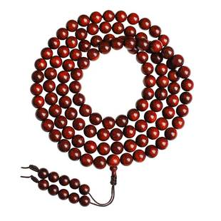 赞比亚小叶紫檀正宗血檀108颗手串红木沉香木佛珠男女士情侣手链