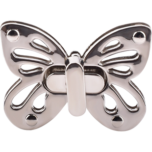 高档箱包锁扣鸭舌拧锁女皮包盖转锁免钉五金卡扣调节扣包包配件