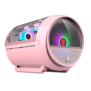 玩嘉元气弹电脑机箱台式机matx网吧异型机箱显卡竖装侧透个性机箱