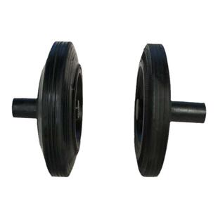 两轮垃圾桶轮子240升120L100升轱辘实心轴环卫垃圾箱轮轴配件通用