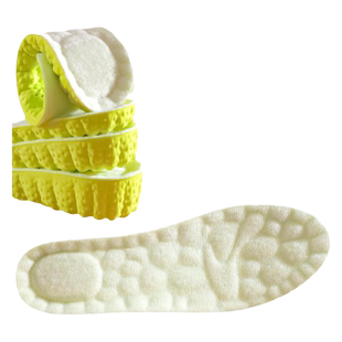 4D云感内增高保暖鞋垫男女隐形踩屎感不累脚马丁靴加绒棉增高垫冬