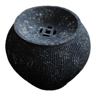 不亦室 松风舍 赤贫系列陶泥 可养 铜钱入水口 圆形建水