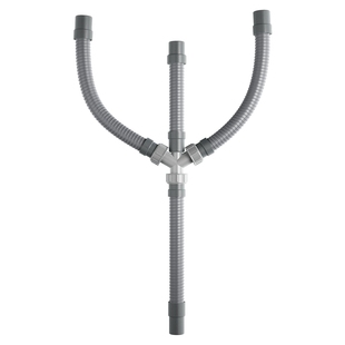 厨房四通下水管三合一排水软管洗衣机三头通接头水槽洗菜盆池配件