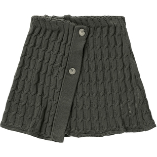 IT HALFBOY女装针织半身裙短裙新款随性气质绞花围裹短裙009009XM