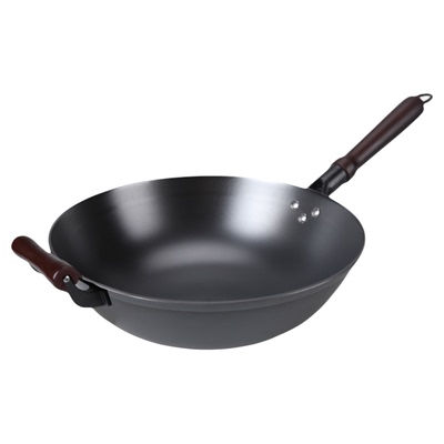 无涂层老式家用铸铁锅不粘锅生铁