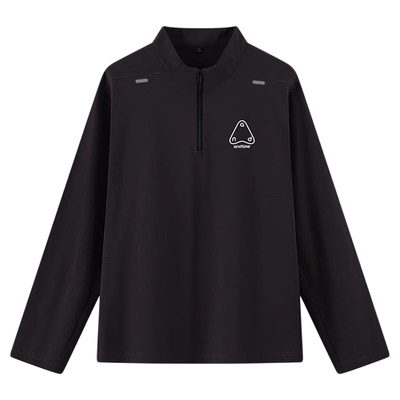 andtim美式半拉链速干t恤