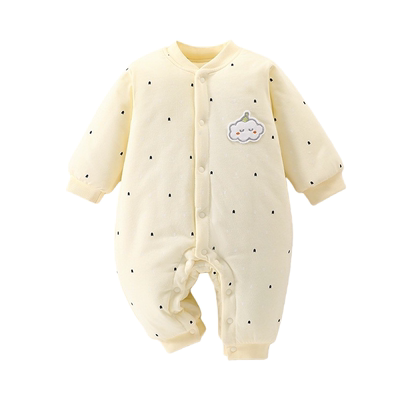 婴儿连体衣秋冬外出服新生儿衣服冬季加厚棉衣外套装宝宝夹棉哈衣