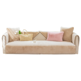 高档米兰貂毛绒加厚保暖沙发垫防滑真皮实木红木坐垫沙发罩套