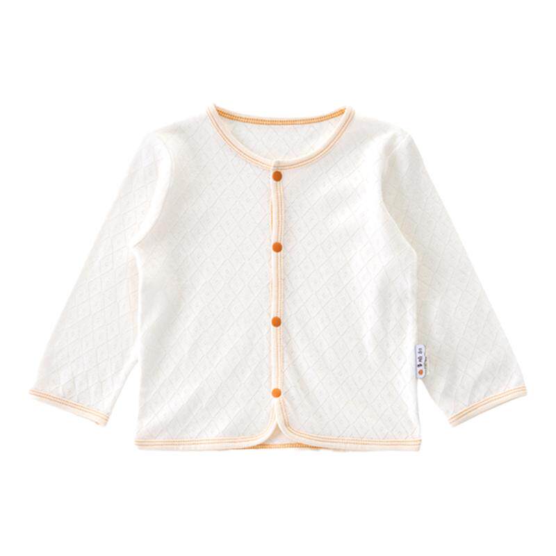 麦拉贝拉婴儿白色薄款外套夏天季棉镂空上衣男女宝宝空调服装