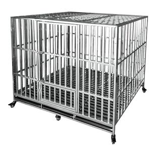 全方管不锈钢狗笼子小中大型犬狗笼室内泰迪边牧金毛拉布拉多马犬