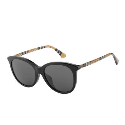 【自营】BURBERRY巴宝莉墨镜女圆形框博柏利格纹太阳镜男OBE4455F