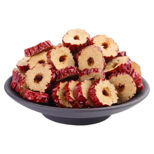 商用红枣片新疆红枣圈若羌灰枣圈枣片干500g无核泡水茶包专用零食