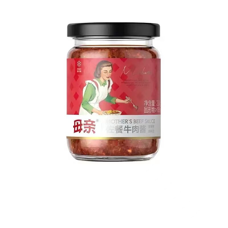 母亲牛肉酱220g佐餐拌下饭酱菜番茄香辣酱意大利面酱咖喱味调味酱