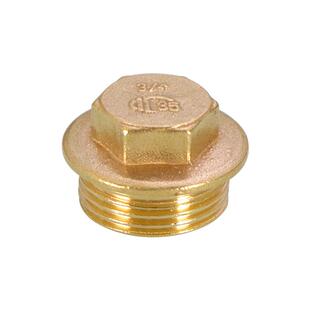 4分黄铜堵头1/2/3/4分外丝堵帽6分外牙塞头1寸黄铜闷头管道铜配件