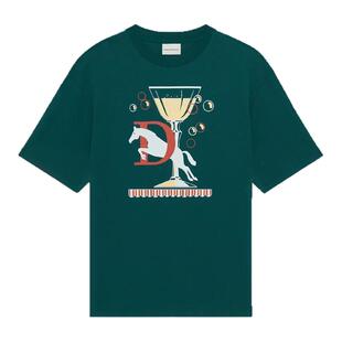 Drole de Monsieur DDM 25SS 马术图案印花设计短袖T恤男女同款