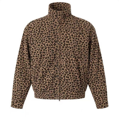 SWFI远东灯芯绒豹纹哈灵顿夹克