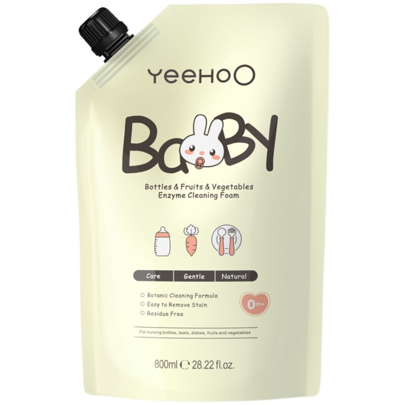 英氏奶瓶果蔬清洁剂婴儿童玩具洗洁精宝宝清洗剂补充装800ml*1袋