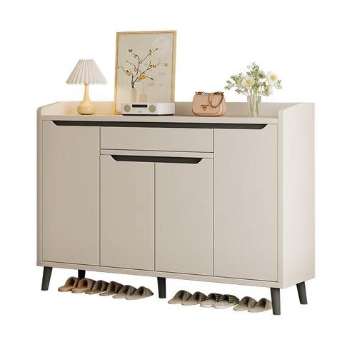 入户实木芯鞋柜家用门口室内靠墙玄关柜一体大容量储物收纳柜鞋架