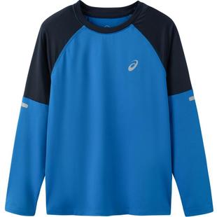 亚瑟士童装儿童运动长袖t恤春季男童速干衣羽毛球体能训练服女童