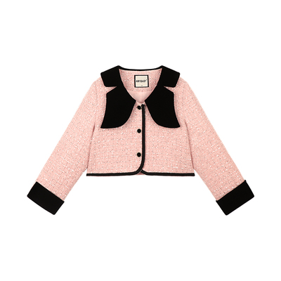 Amybaby女童小香风蝴蝶结套装