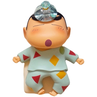 蜡笔小新周边公仔办公室桌面装饰品盲盒汽车内手办车载小摆件礼物