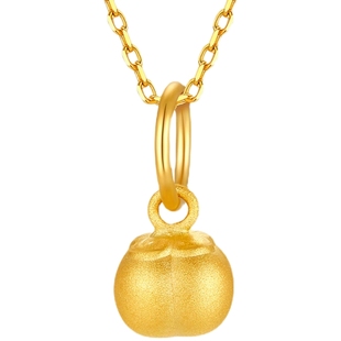 金至尊柿柿如意黄金小克重吊坠女3D硬足金柿子坠子生日礼物送女友