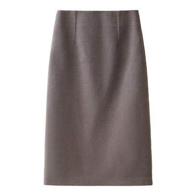 毛呢半身裙小个子直筒裙冬季新款