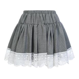 lefame拉飞姆2026春季新款时尚洛可可赫本风绣花饰边蓬蓬半裙短裙