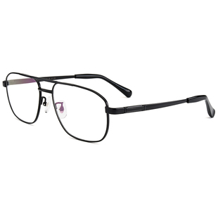 纯钛双梁眼镜框男全框大脸眼镜架超轻商务近视眼镜男士大框飞行员