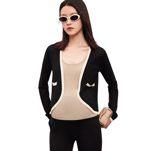 SELLYNEAR孕妇针织开衫春秋装时尚宽松小香风长袖空调衫防晒上衣