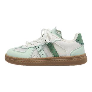 TATA他她童鞋儿童德训鞋女童复古板鞋秋季新款T头大童网鞋运动鞋