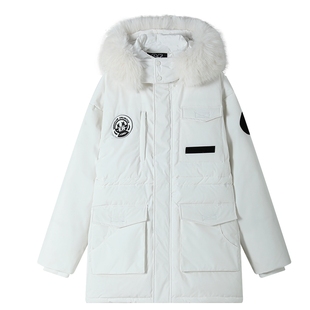 【黄俊捷同款】ER魔术贴工装连帽毛领羽绒服防寒保暖派克服外套