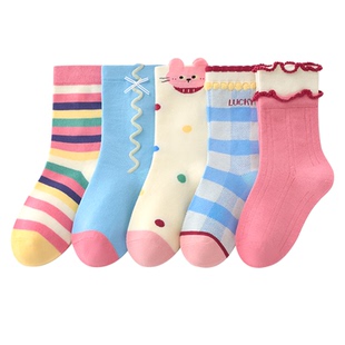 女童袜子春秋薄款长绒棉高筒袜儿童秋冬女孩长筒棉袜女宝宝全棉袜