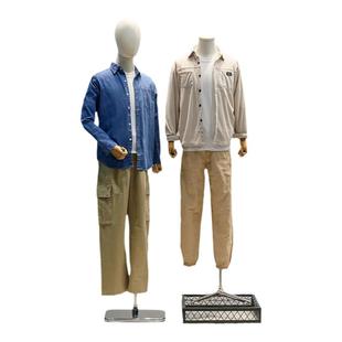 模特道具男半身人台潮牌男装模特架西装礼服展示架服装店全身假人