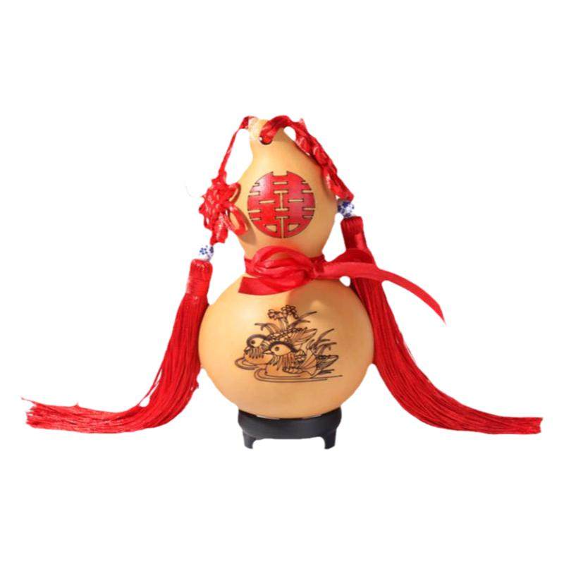 合卺葫芦中式婚礼酒杯婚庆用品道具喜庆中国结天然酒葫芦装酒水杯
