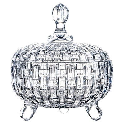 带盖糖果缸糖缸欧式水晶玻璃糖罐