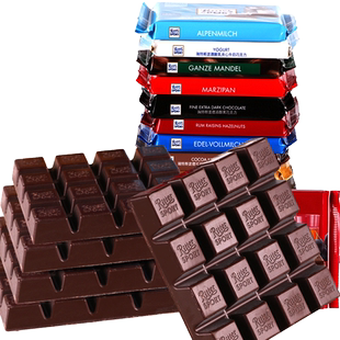 德国进口RitterSport瑞特斯波德牛奶夹心黑巧克力瑞特滋年货零食