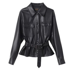 宋佳同款海宁真皮羽绒服女短款皮衣白鸭绒2025冬季复古绵羊皮夹克