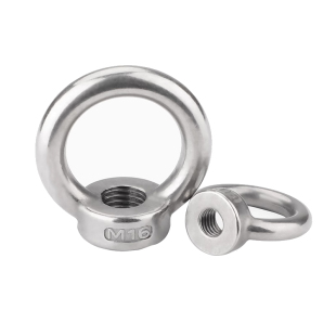 国标316不锈钢吊环螺母吊母圆环带环型螺丝帽船用吊耳起重带圆圈