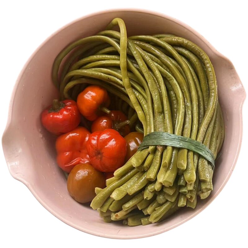 酸豆角安徽六安特产农家自制泡豇豆酸菜咸菜腌菜下饭菜酸豇豆长豆