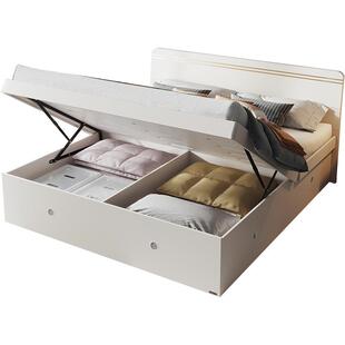 全友家居现代简约1.8米双人床家具主卧室板式床1米5落地储物床