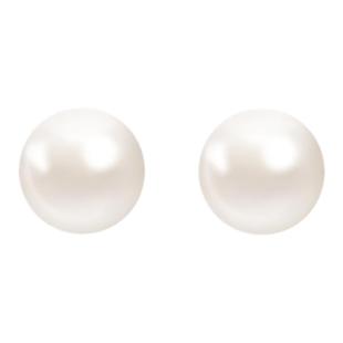 EVESENSE正圆气质大灯泡珍珠耳钉复古轻奢925银耳针高级感耳饰女