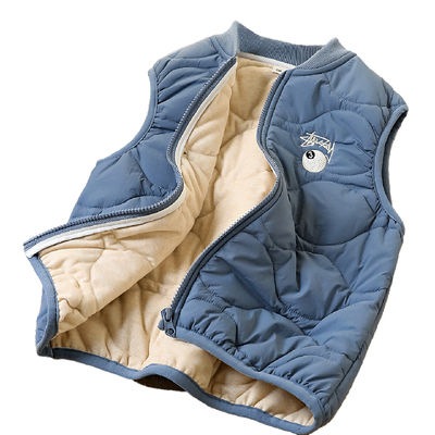 秋冬款加绒加厚保暖儿童马甲洋气