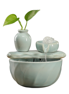 中式小型流水器喷泉摆件循环水