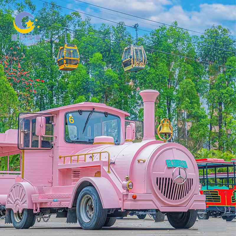 电动燃油复古旅游有轨道观光小火车户外观光列车大型观景小火车