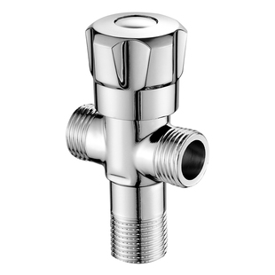 304不锈钢加长多功能四通三角阀一进二三四出三通角阀全铜一分二