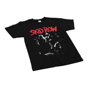 SKIDROW穷街乐队摇滚短袖T恤黑美式vintage枪花nirvana涅槃