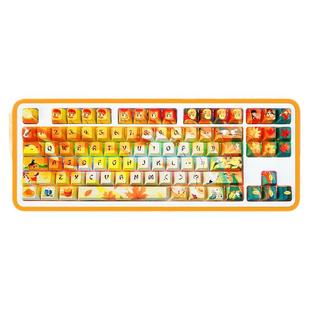 秋思枫叶原厂高度PBT五面热升华原创意键帽61/87/98/104/108十字