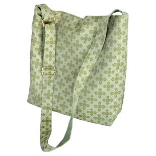 新中式国风织锦缎提花腋下包单肩斜挎女布包复古汉服包小众豆绿色